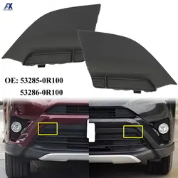 2pcs Front Tow Hook Cover Bumper Towing Trailer Right Left Cap For Toyota RAV4 XA40 2016-2018 EU 532850R080 532860R080 Car Parts