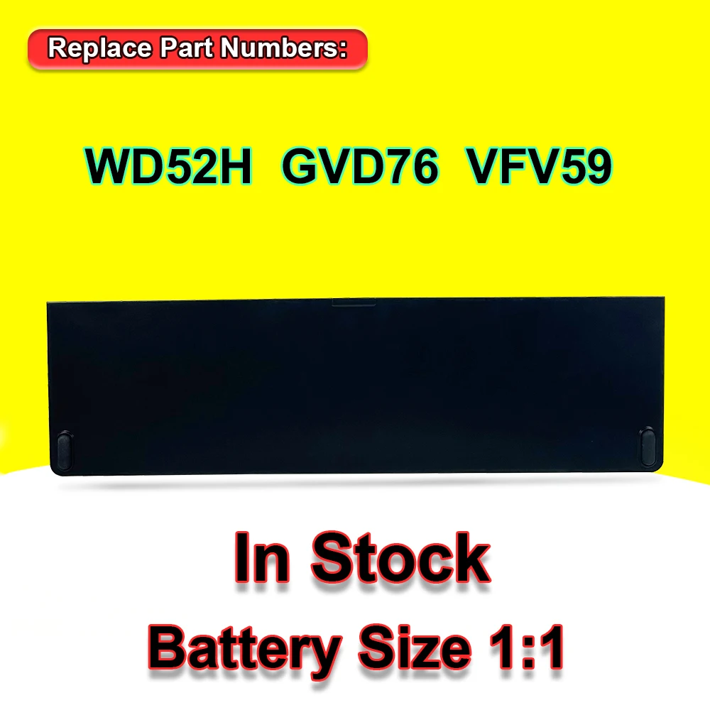 New WD52H Battery For DELL Latitude E7240 E7250 Series W57CV 0W57CV GVD76 7.6V  52WH