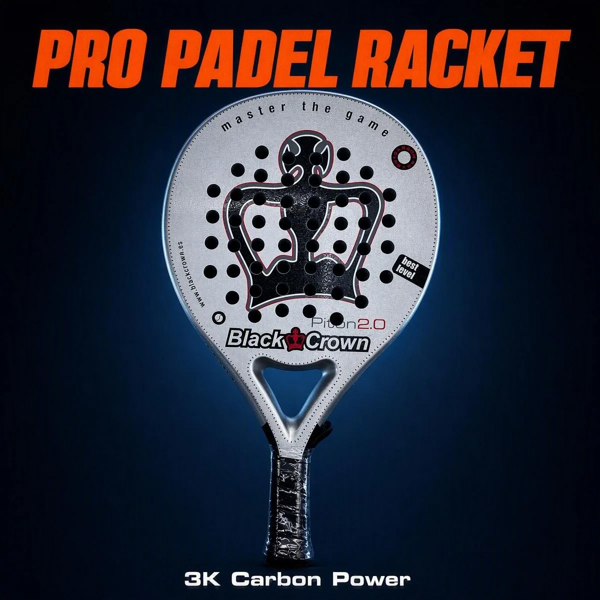 Padel-Schläger aus 3K-Kohlefaser, langlebiger Padel-Tennisschläger für Sporttraining und Turnierspiele, bestes Niveau – Detail 2