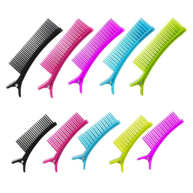 28TA 6Pcs Professional Hair Sectioning Clip Nonslip Grip Clip Hairpin for Salon Styling Coloring and Home DIY