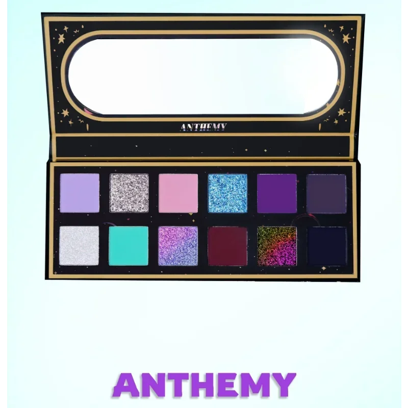 Anthemy Backlight Butterfly 12-Color Chameleon Eyeshadow Palette Pearlscent Velvet Matte Long-lasting Waterproof Makeup Cosmetic