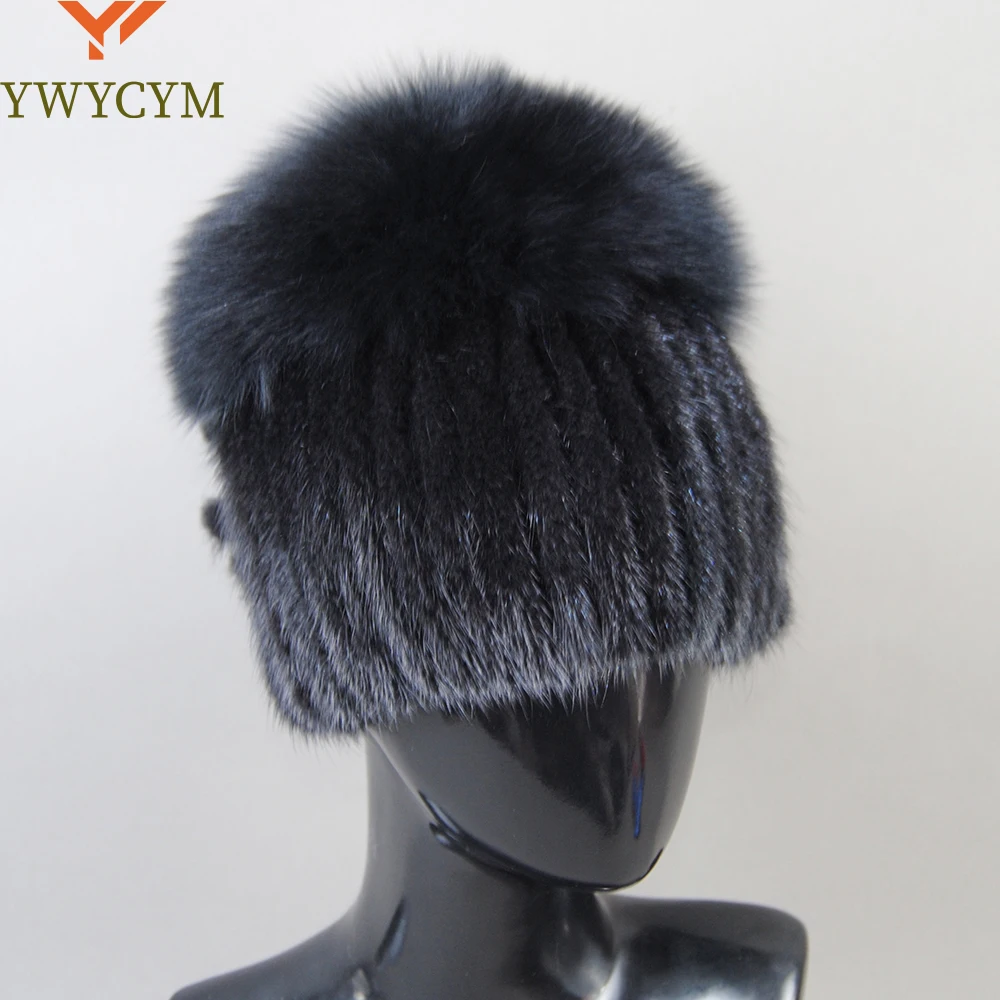 

2024 Hot Sale Brand Women Winter Fur Hats Real Mink Fur Hat Thick Warm Fashion Knitted Fur Beanies Female Good Quality Fur Cap