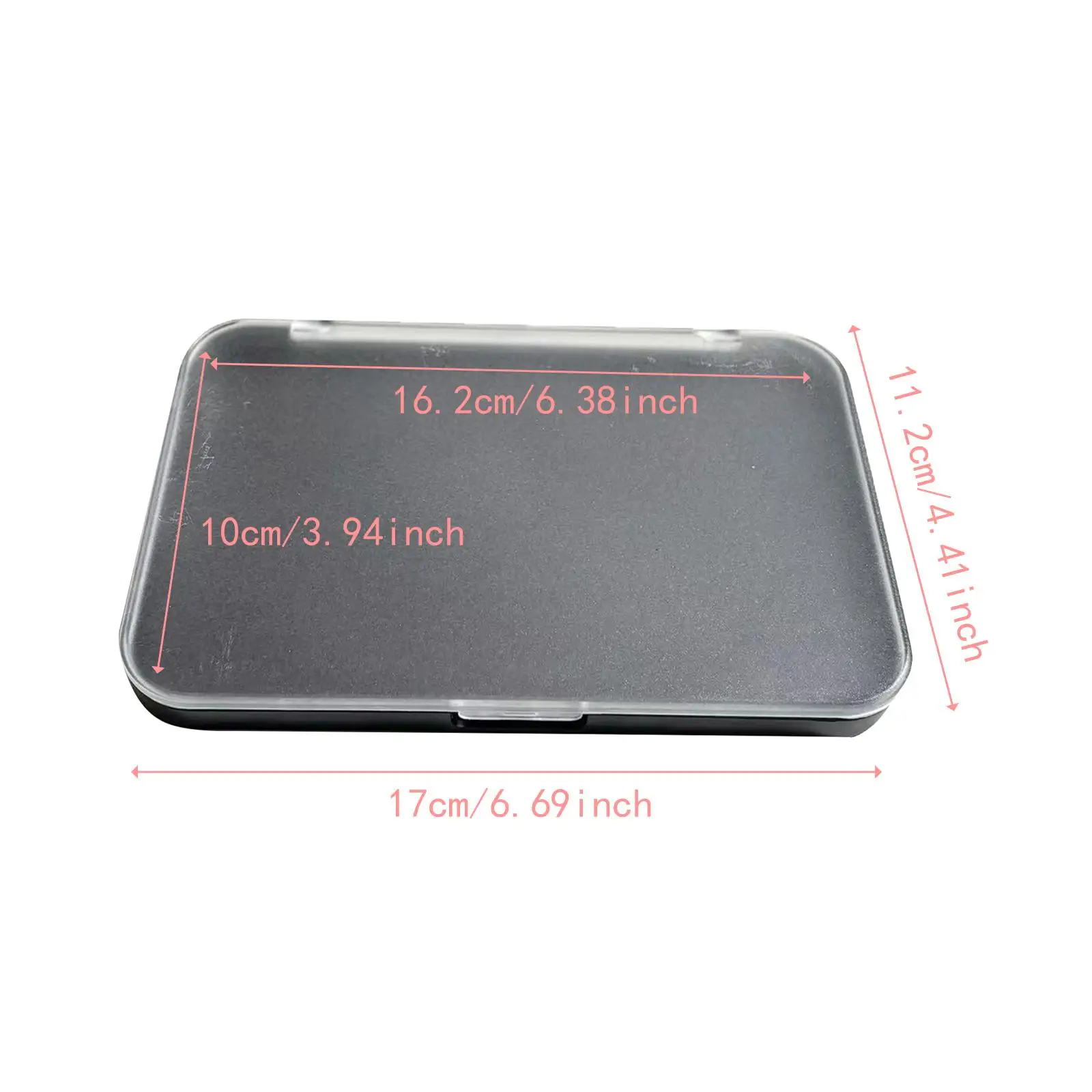 Palette de maquillage vide avec boîte de rangement de distribution de fard à paupières transparent givré