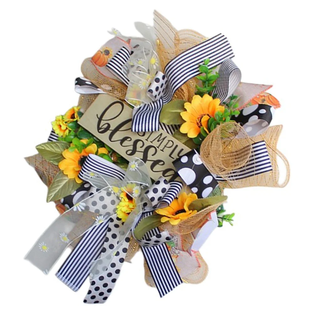 

Festival Wreath Decoration for Front Door Home Decor Cloth Blend Vivid Shape Beautifully Indoor Outdoor Entryway