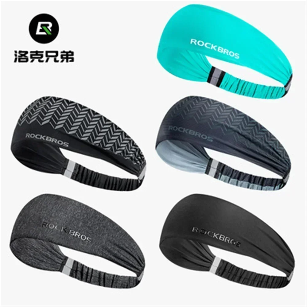 ROCKBROS Men's and Women's Sports Headbands, Sweat-wicking Headbands, Elastic Non-slip Elastic, Suitable for Running, Cycling