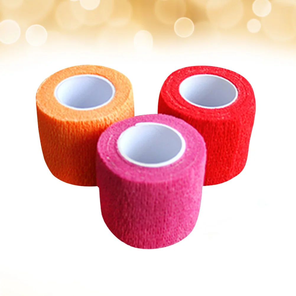 

3 Rolls Elastic Bandage Excellent Support Bandages Self-adhesive Accessories Random Color