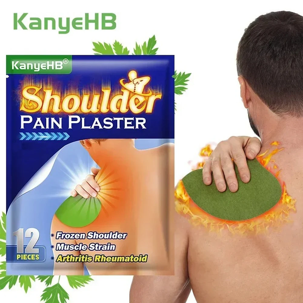 Neck Warm Patch Shoulder Trapezius Muscle Massage Pad Moxibustion Self-heating Non-woven Relax Muscles Sedentary Office Fitness