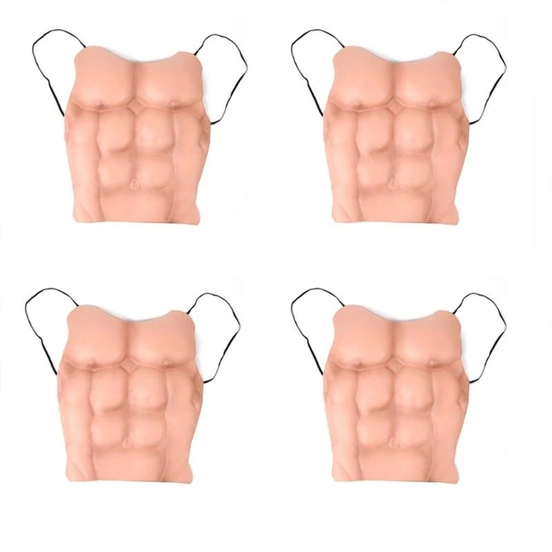 Y5GC Shaper peau musculaire abdominale pour cosplays Cospies Male Fake Muscle Belly Costumes accessoires