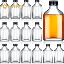 100ml Mini Liquor Bottles Reusable Glass Flask Bottles Clear Empty Alcohol Shot Bottles Gift for Birthday Weddings Baby Shower