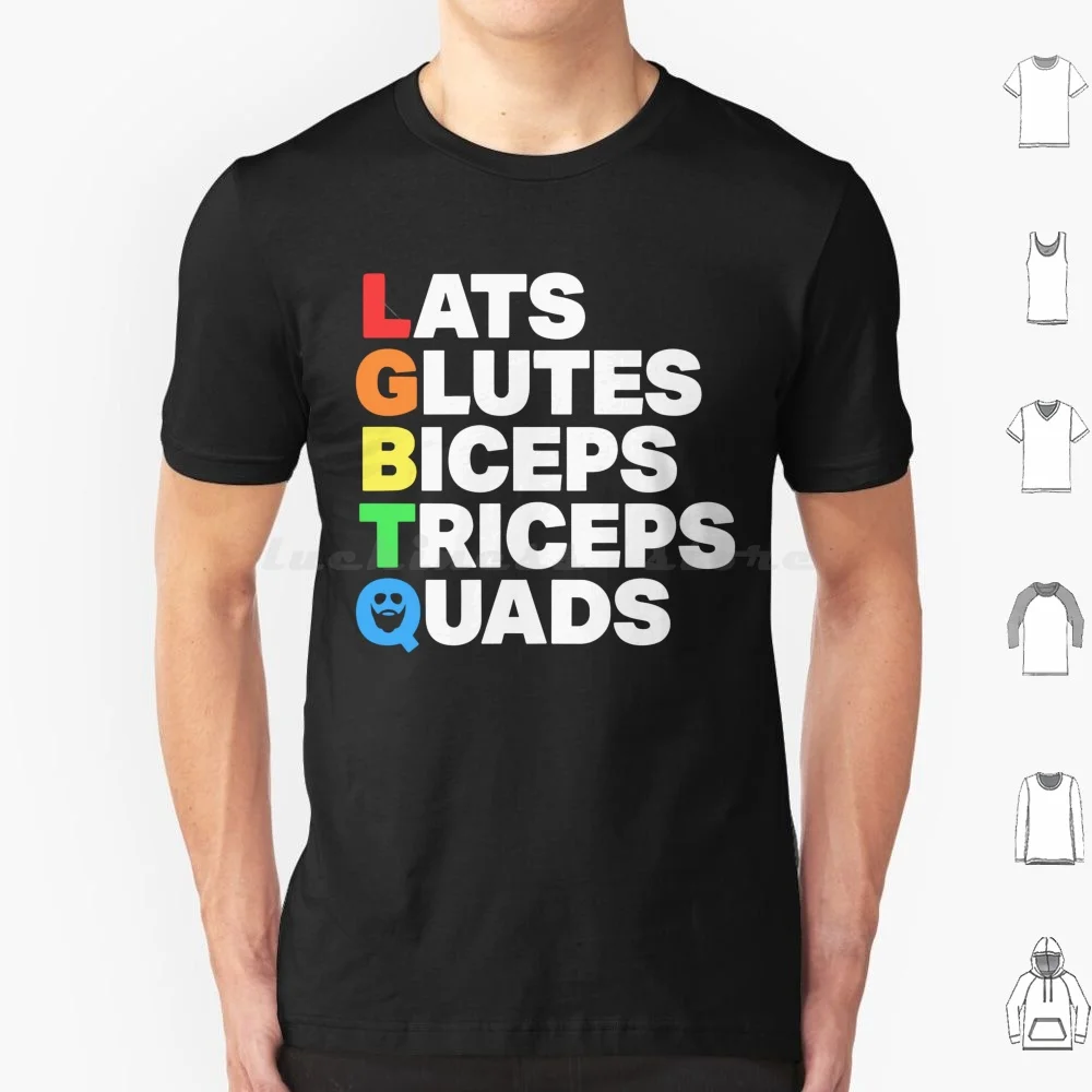 Lats Glutes Biceps Triceps Quads T Shirt Cotton Men Women DIY Print Fitness Love Marriage Pride Pride Month Rights Gym Pride