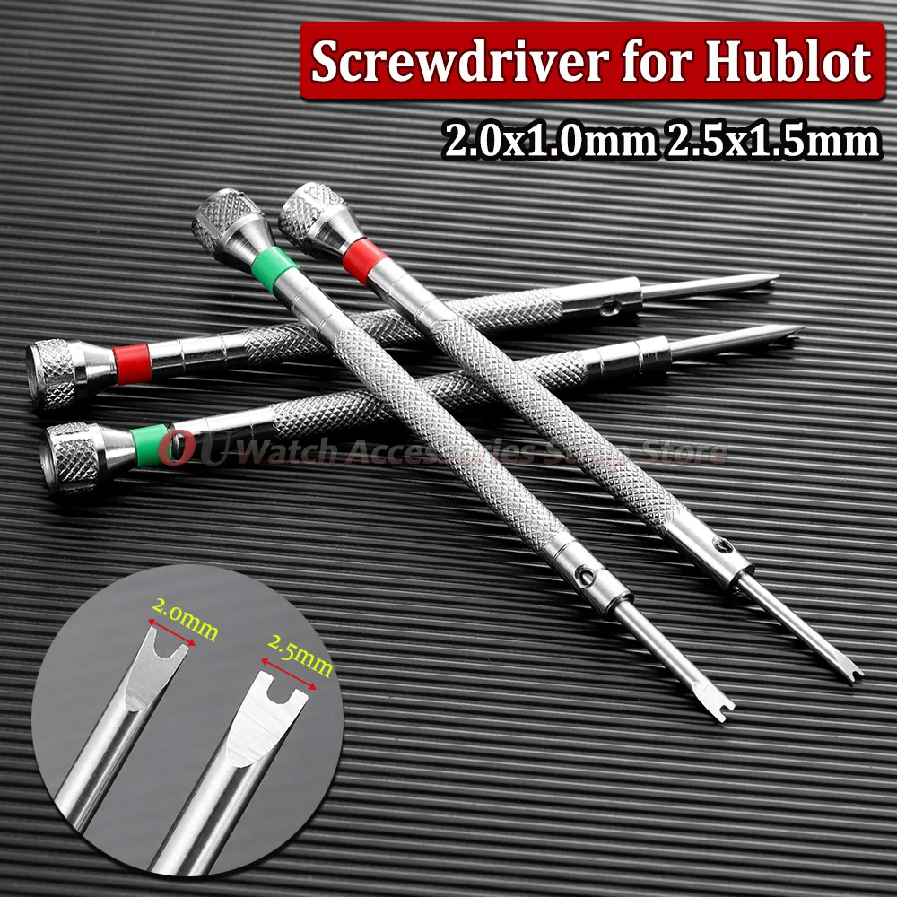 2.0x1.0mm 2.5x1.5mm U-Shaped Screwdriver for Hublot Screwdrivers 1/2pc Stainless Steel Special Repairing Strap Tools Accessories