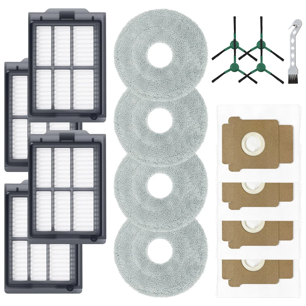 

1set Filter Mop Cloth Dust Bag Side Brush For Roomba Plus 405 For Combo Robot Vacuum Cleaner Household Cleaning Tools Kit