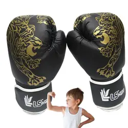 Adults Boxing Gloves Breathable PU Leather Fighting Gloves Children Boxing Training Kickboxing Gloves For Home Sport