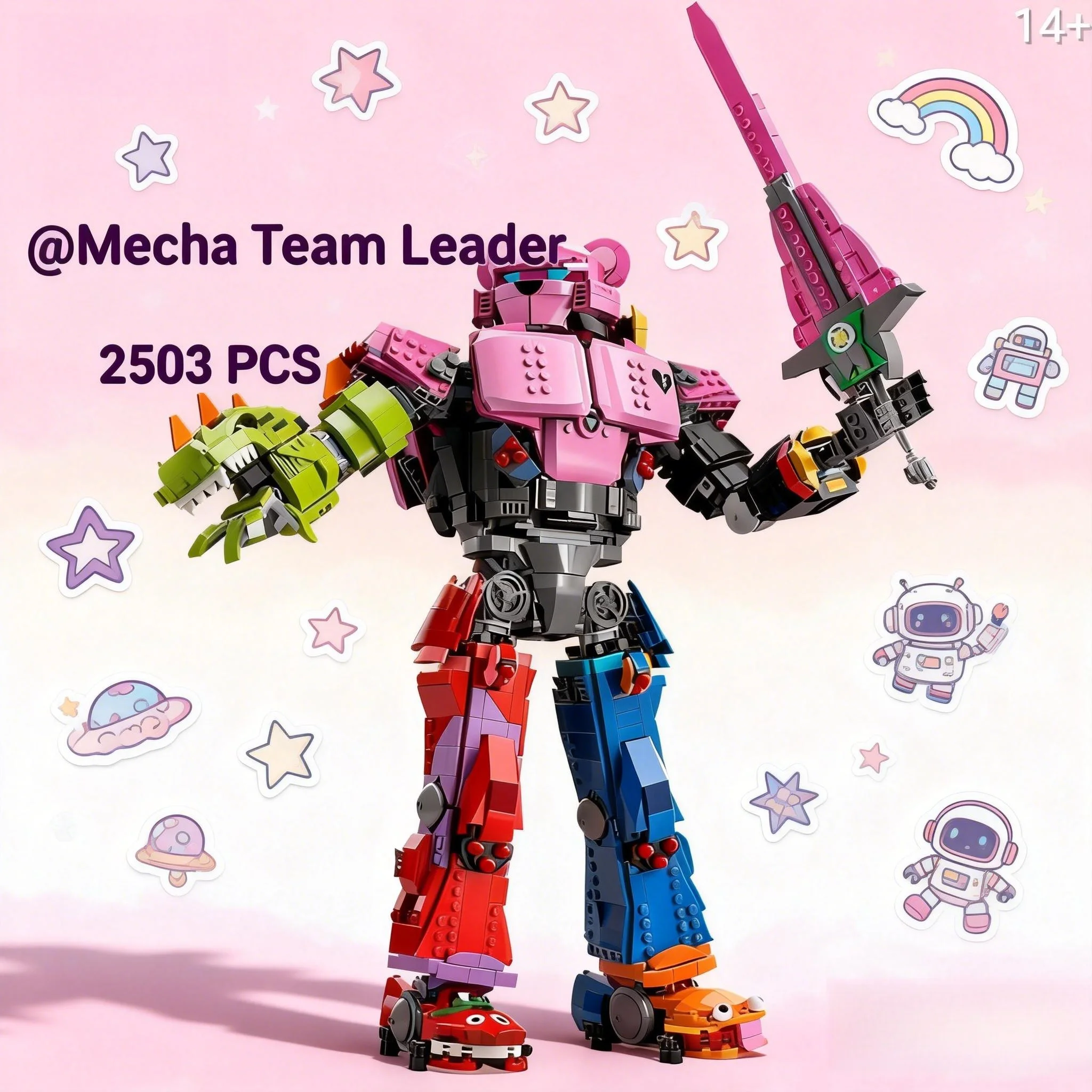 

Набор для сборки робота-капитана из 2503 цветных деталей, коллекционные строительные блоки 77078, для детей и взрослых, подарок на день рождения, увлекательная сборка