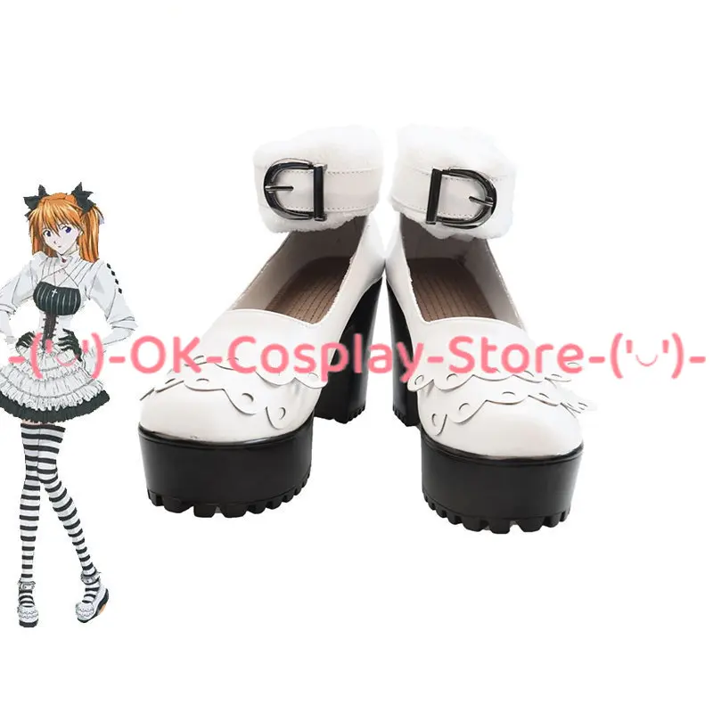 

Asuka Cosplay Shoes EVA Cosplay Boots PU Leather Shoes Halloween Carnival Prop Custom Made