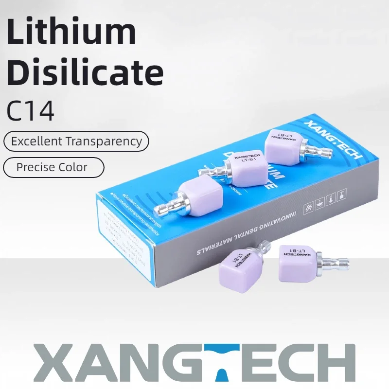 xangtech-5-個ガラスセラミック二ケイ酸リチウム-c14-歯科修復用歯科研究所歯科材料-cad-cam