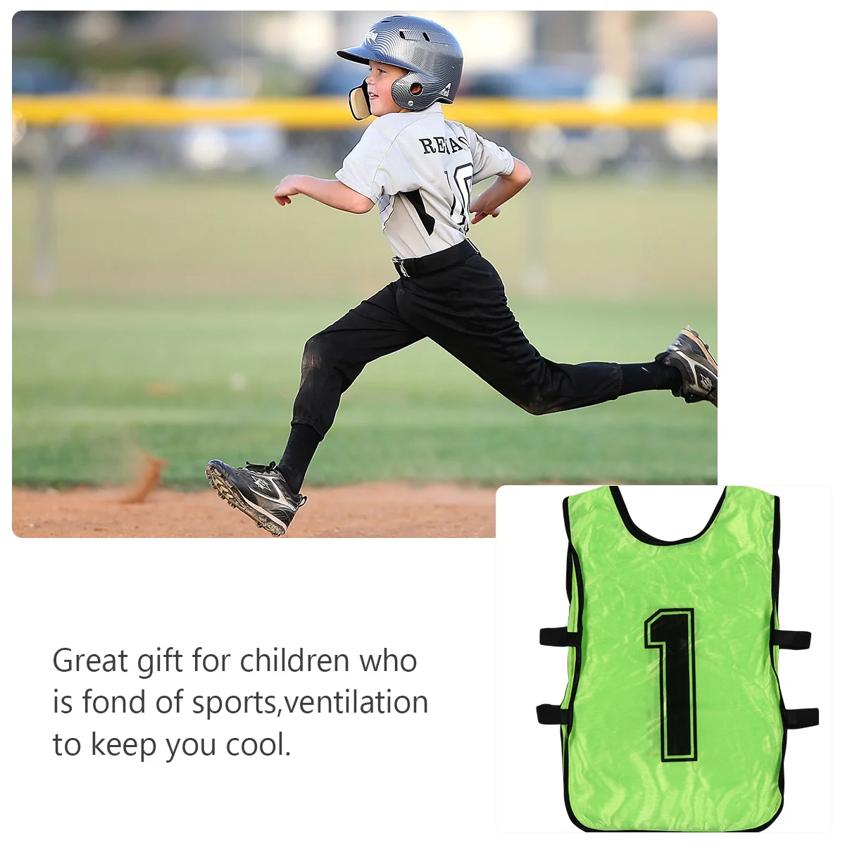 

6pcs Soccer Vest Open Sided Breathable Polyester For Sports Practice Team Training Athlete Ride Vest