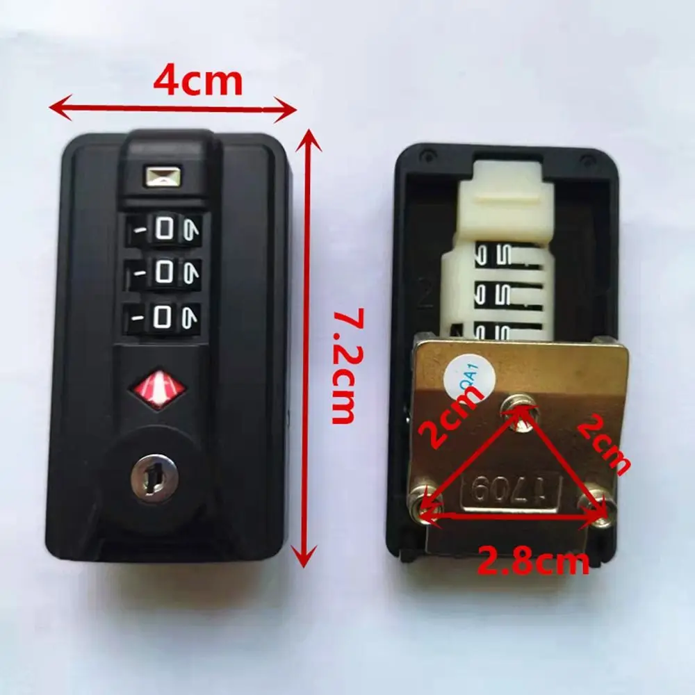 Replacement 3 Digit Combination Lock Anti theft Security Tool Customs Password Lock Lock Catch Suitcase Luggage Coded Lock