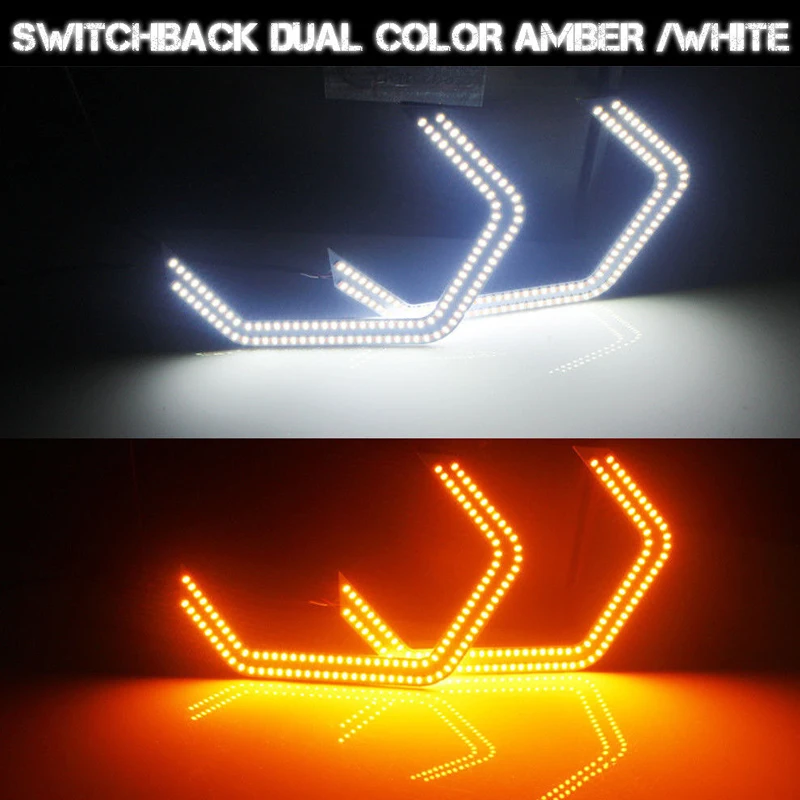 iJDM Concept M4 Iconic Style Dual-Color LED Angel Eye Halo Rings For BMW F30 F31 E60 E90 E92 E93 E61 E46 M3 M5 Light Retrofit view 4