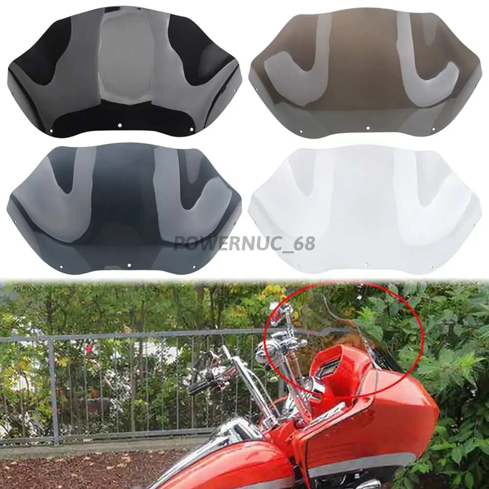 

12.5" Fairing Windscreen Windshield Front Wind Deflector For Harley Touring Road Glide Custom CVO/SE FLTR/I FLTRX FLTRU 1998-13