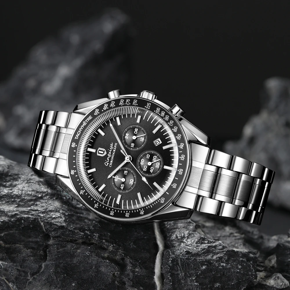 New Men Watch Calendar Business Quartz Watches Mens Top Brand Luxury Sport Waterproof Luminous Stainless Steel Man Wristwatches
