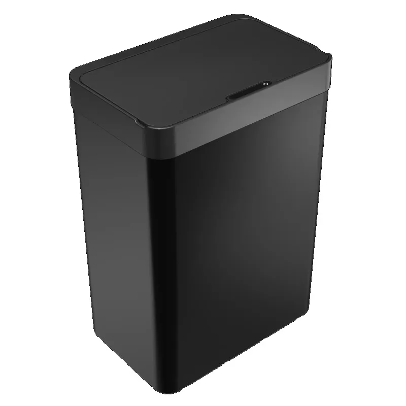 

Hot Sale Touchless Rectangular Garbage Bin Perfect for Home Kitchen Office White Stainless Steel Trash Can