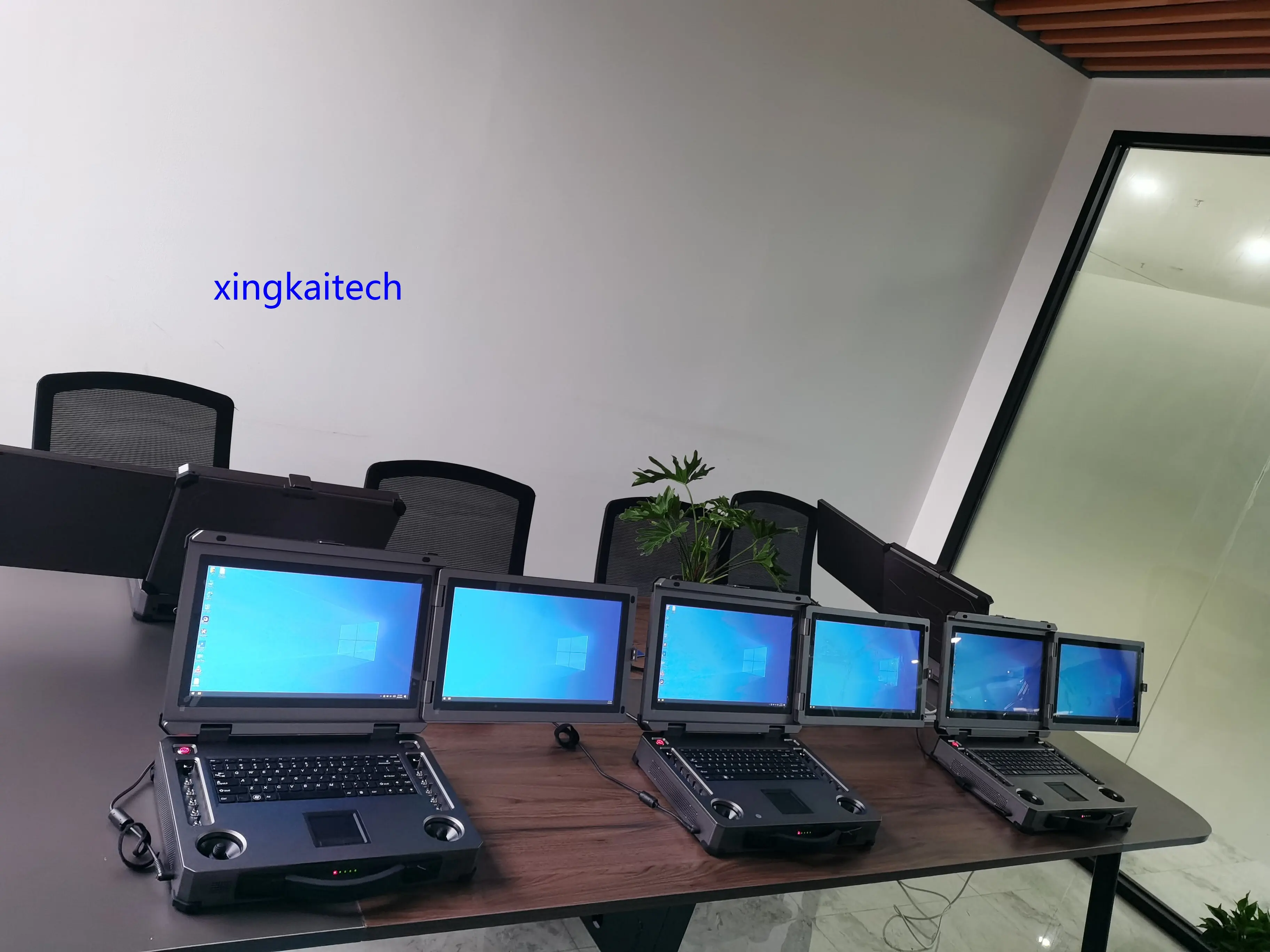 Tableta rugosa con mango Industrial, estación de Control de tierra, comunicación de largo alcance, pantalla táctil Dual profesional, barata