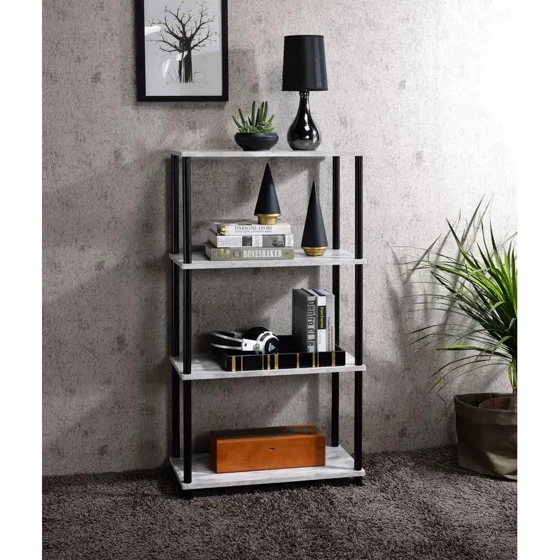 

Antique White & Black Bookshelf with Modern Design for Stylish Storage and Display