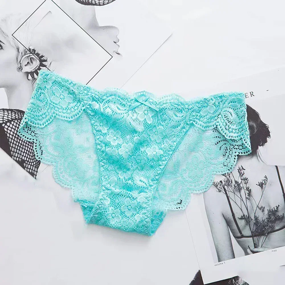 أزياء مثير اللباس الداخلي موجز الصلبة الملابس الداخلية الدانتيل القوس ثونغ الجوف خارج الملابس الداخلية النسائية