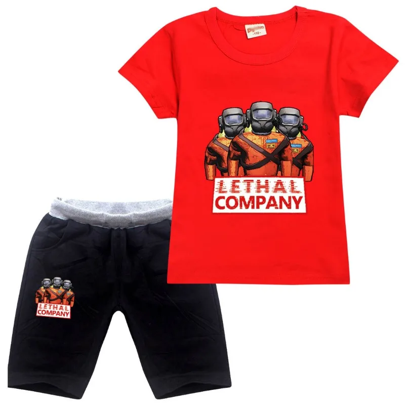 Tödliche Business Cosplay Kleidung Kinder Casual Sportswear Junge Mädchen unsichtbare Monster T-Shirt und Shorts 2-teilige Set Kleidung