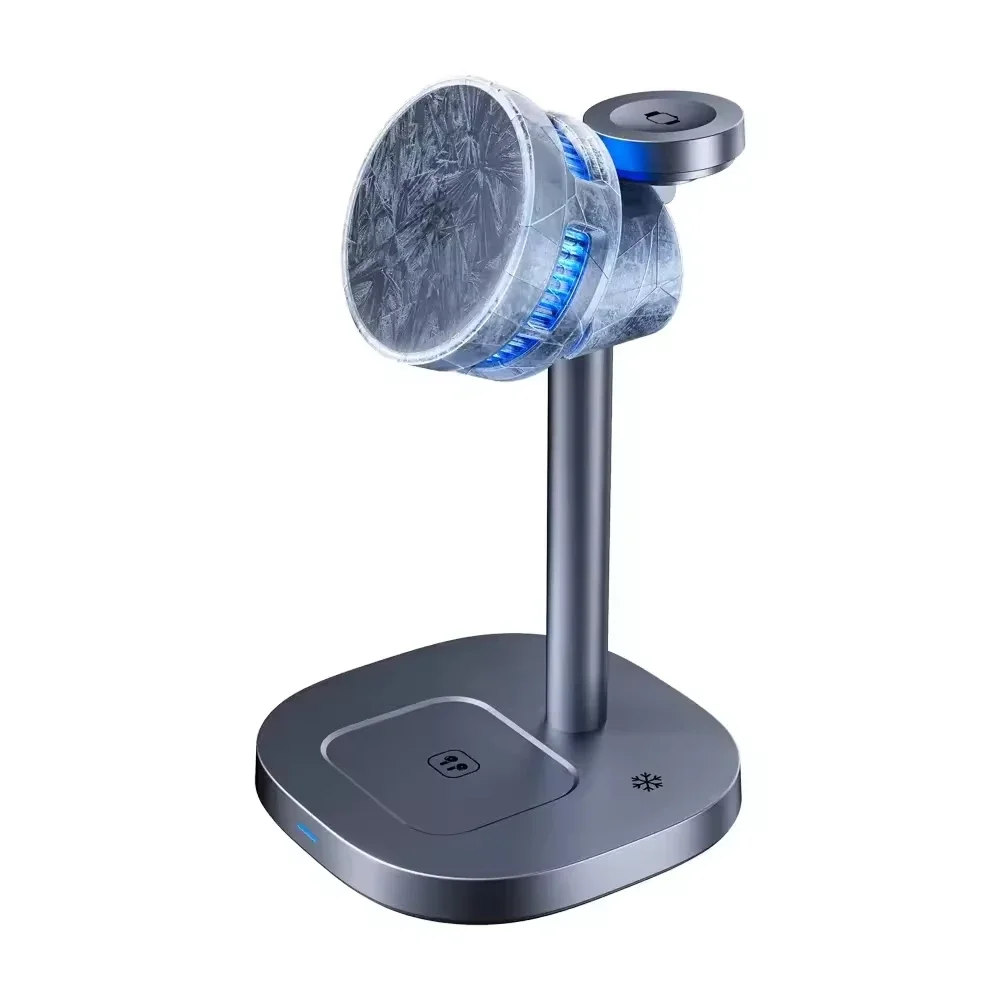 

Беспроводное зарядное устройство с быстрым охлаждением, высокоскоростное беспроводное магнитное зарядное устройство QI2 мощностью 3 в 1, подходит для IPhone, IWatch и Airpods