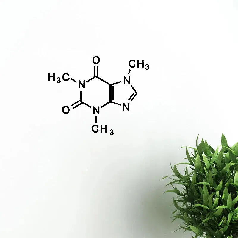 Caffeine Molecule Wall Decal Vinyl Sticker Periodic Table Elements Chemistry Living Room Self Adhesive Home Decor Stickers S561