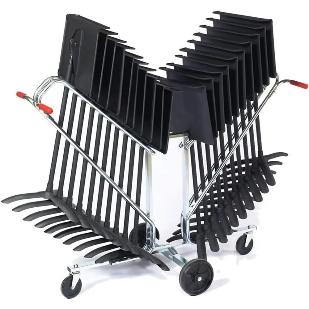 

Металлическая тележка для 20 музыкальных стендов Melody с цинковым серебряным покрытием