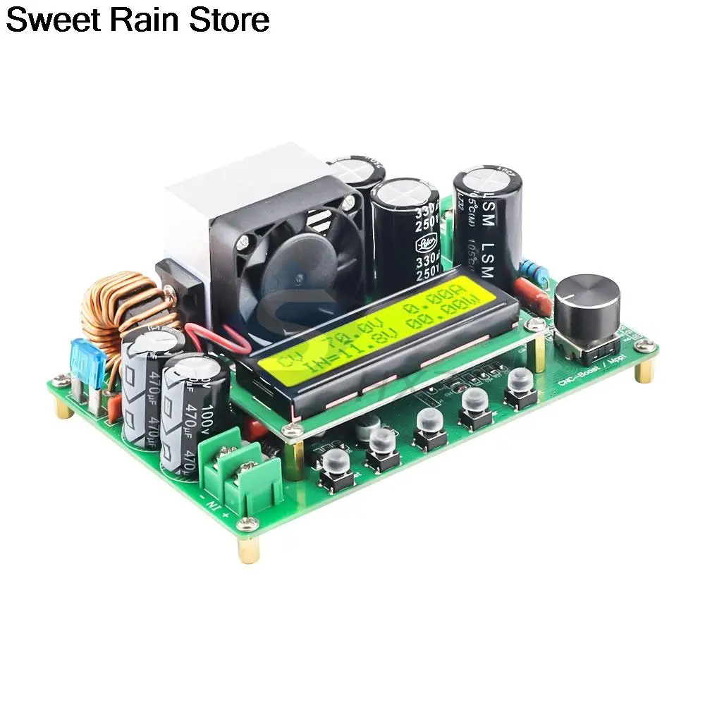 DPX800S LCD Display DC-DC NC CV CC Booster Module CNC Boost 12V~120V 0-15A Adjustable Solar MPP Charging