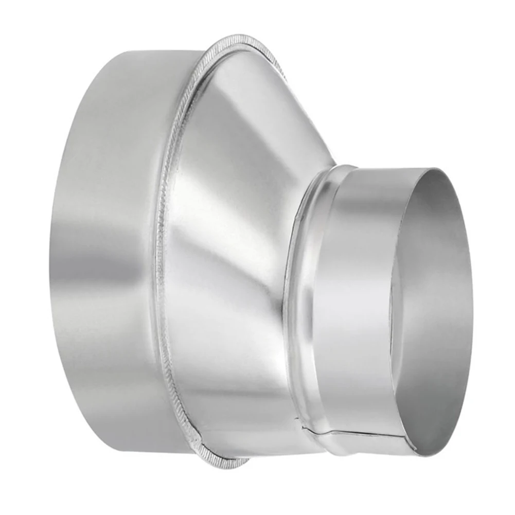 Eccentric Duct Reducer Galvanized 6 inch x 4 inch Offset Vent Adapter for Dryer Vent and Range Hood Applications