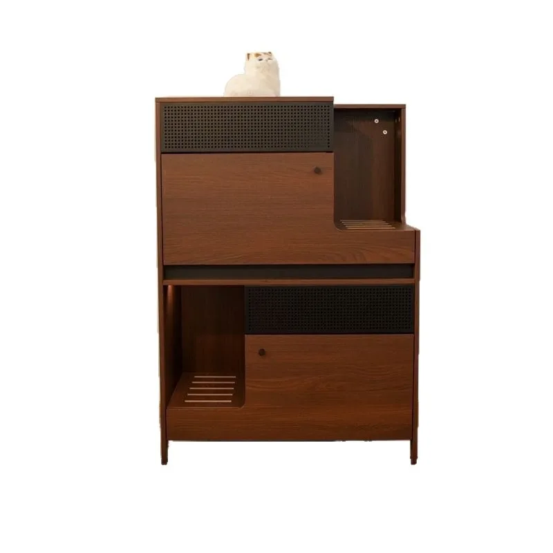 Double-layer cat litter box, extra-large storage rack