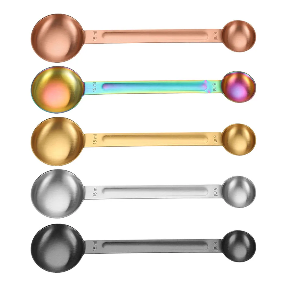 

5Pcs Stainless Steel Measuring Spoons Comfortable Grip for Sugar Flour Spices Measuring Spoons Kitchen Supplies