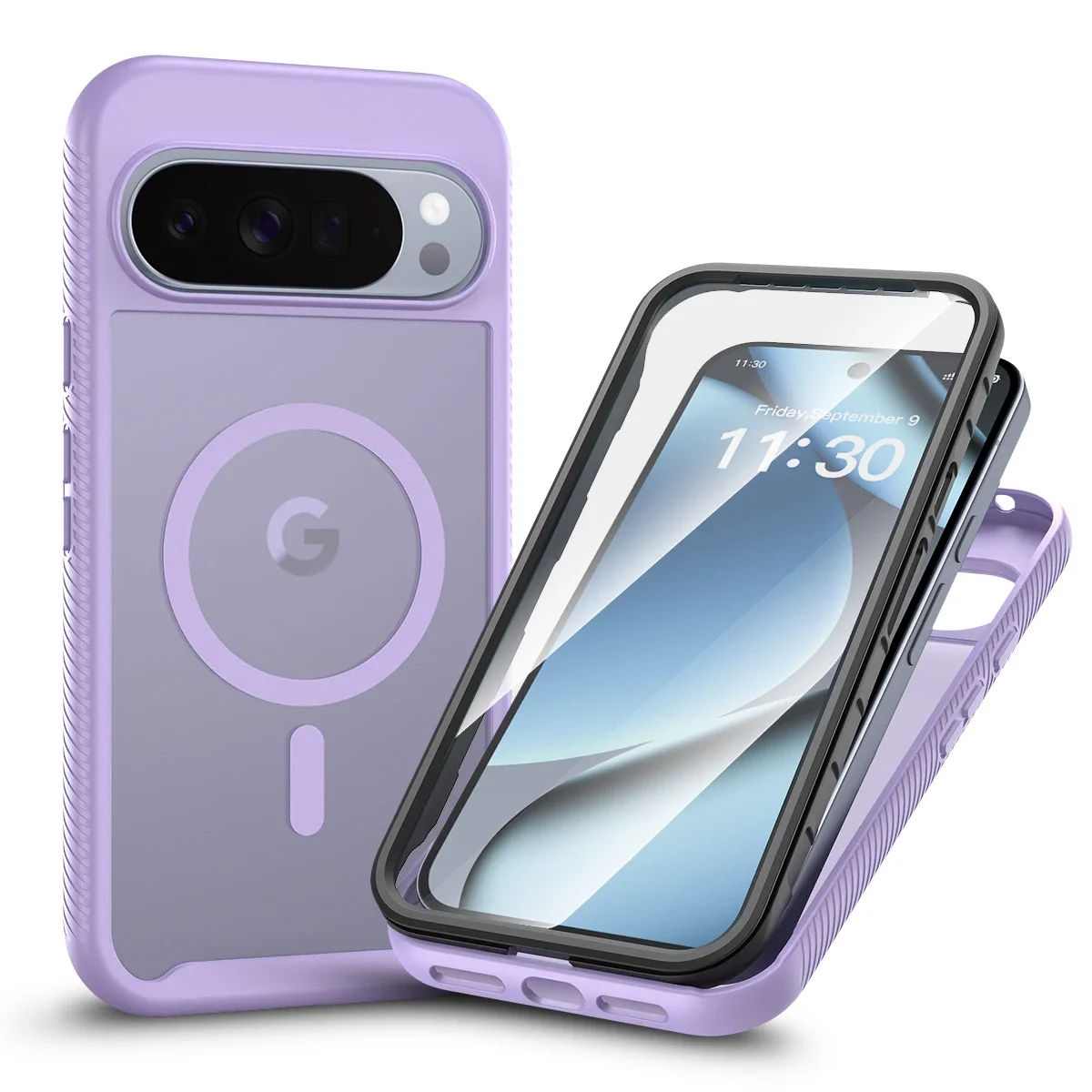 Heavy Duty Transparent Magnetic Case For Google Pixel 10 9 Pro XL 10A 9A For Magsafe Double Layer Shockproof Screen Protect Case