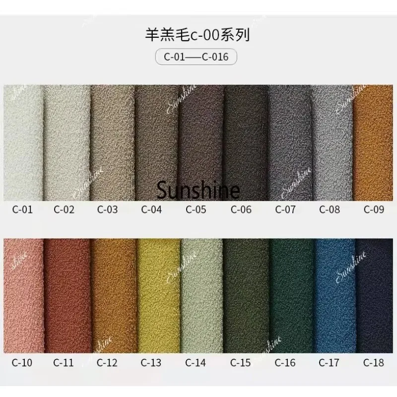 Nordic cream style solid wood lamb fleece sofa modern minimalist design, casual small apartment living roomTJ