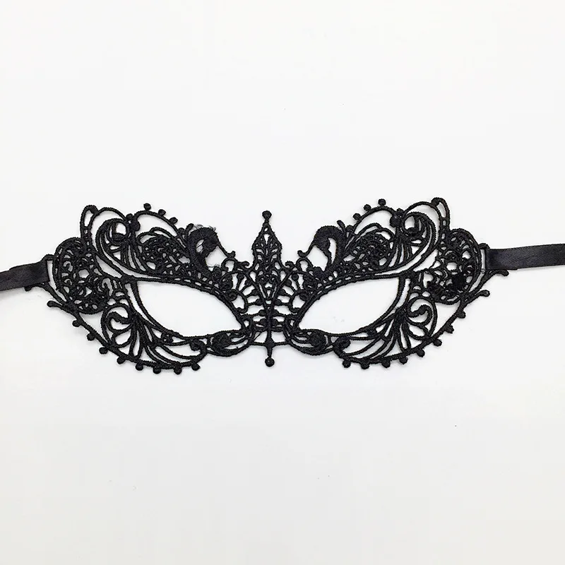 Masque de danse en dentelle pour fête, masque pour les yeux noir Sexy, fournitures de célébration de noël ambiguées