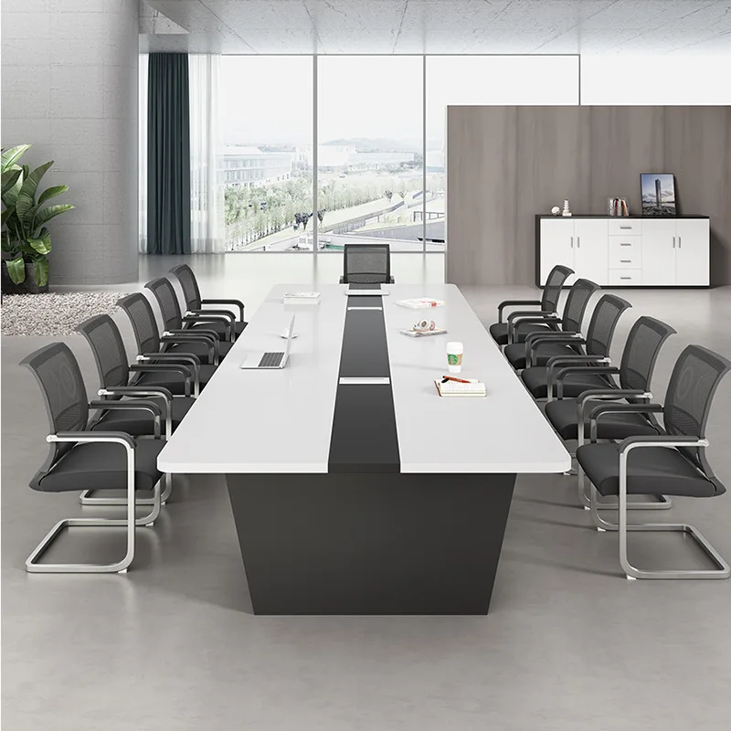 

Office furniture simple modern panel negotiation table computer business conference table free combination long type