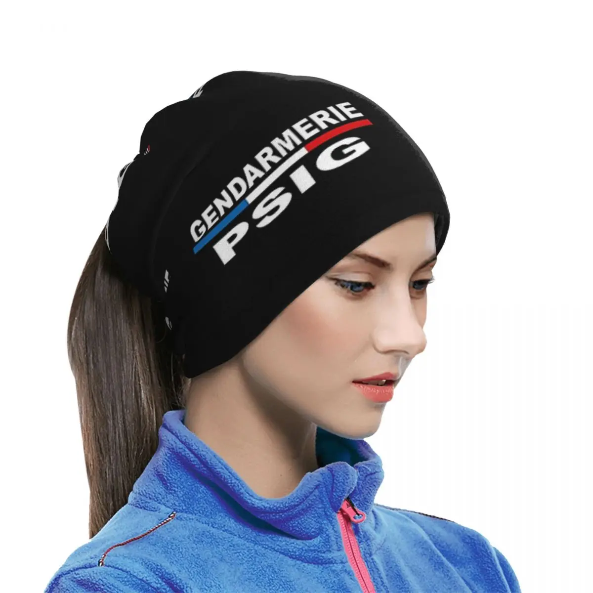 PSIG GENDARMERIE PATCH Multifunctional Elastic Neck Gaiter Dust Proof Face Cover Bandana Unisex for Motorcycle Climbing Fishing