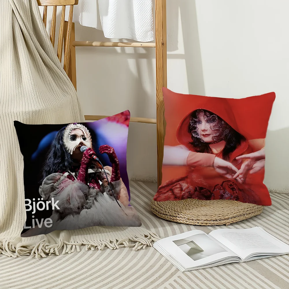 Singer Bjork Apple music live Bjork (Cornucopia) Pillow Case Home Decoration Cushion Cover Suitable For Office Sofa Bedroom Car