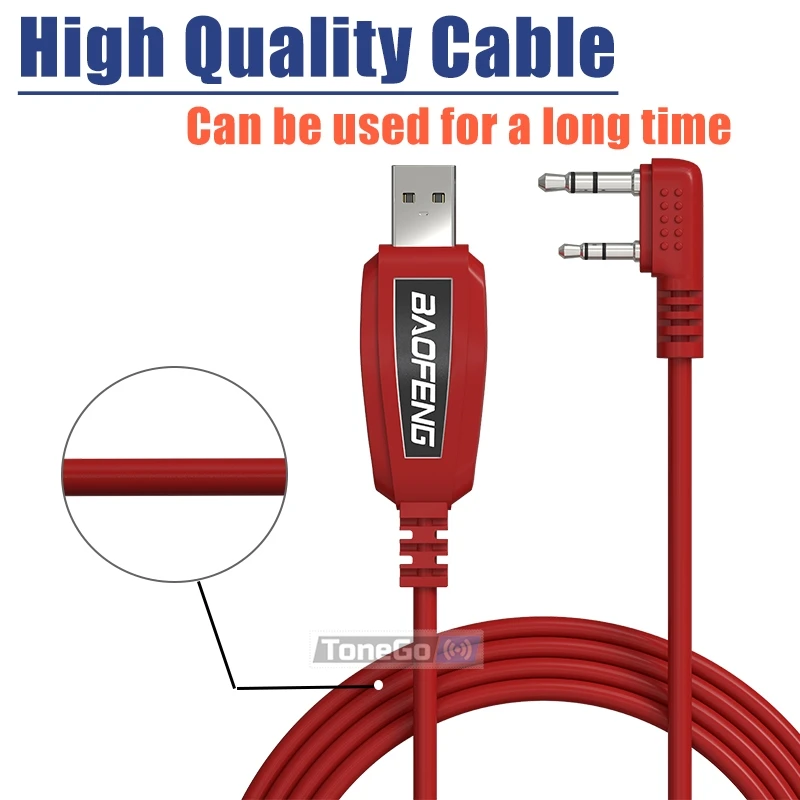 Baofeng USB Programming Cable PL2303 / CH340 Chip Drive-free Support Windows 11 For DM-32 UV-32 Quansheng TK11(5) TK11(8) Radio