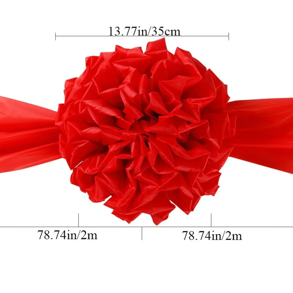 

1Pcs Big Ribbon-Cutting Car Delivery Glorious Square Dance Props Ornament Hydrangea Flower Ball