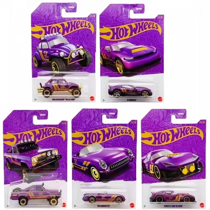 

New Genuine Hot Wheels 1/64 57th Anniversary First Set Of Pickup Beetle High Quality Alloy Car Model Collection Holiday Coolgift