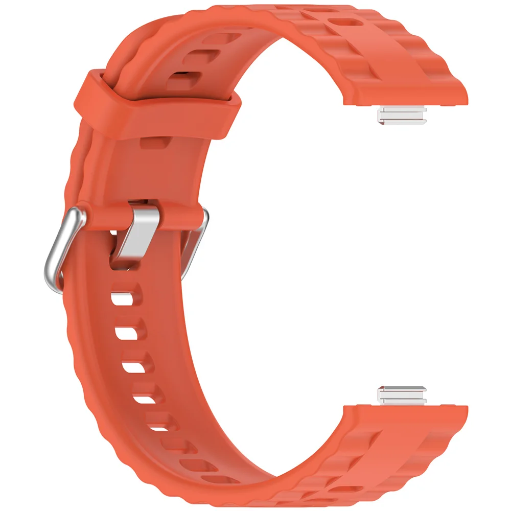 For Huawei Watch Fit 4pro Silicone Watchband Strap With Silver Color Buckle Wristband For Huawei Watch Fit 4pro