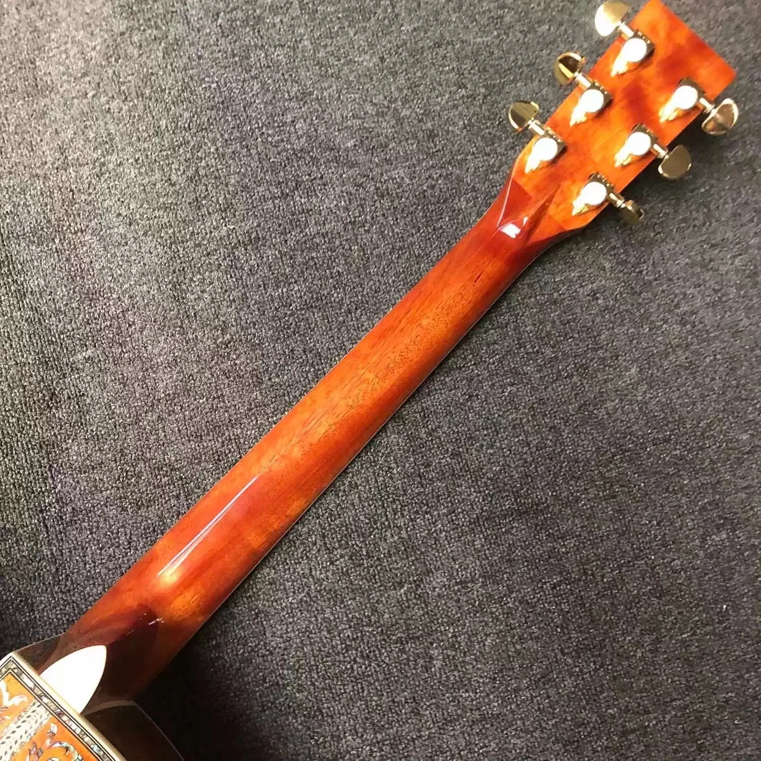 مجموعة قذيفة أذن البحر كاملة مقاس 41 بوصة مزهرية كبيرة مع زوايا مفقودة لعزف الجيتار الصوتي سلسلة D45