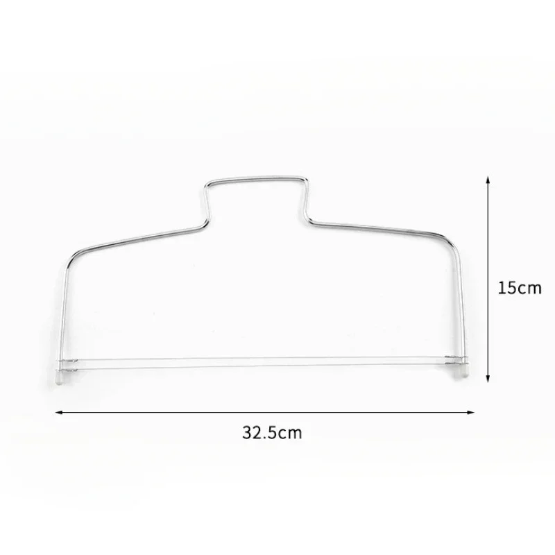 Double Line Cake Slicing Mold Adjustable Stainless Steel Wire Cake Cut Saw Washable Cake Cutter Leveler Safe for Baking Supplies