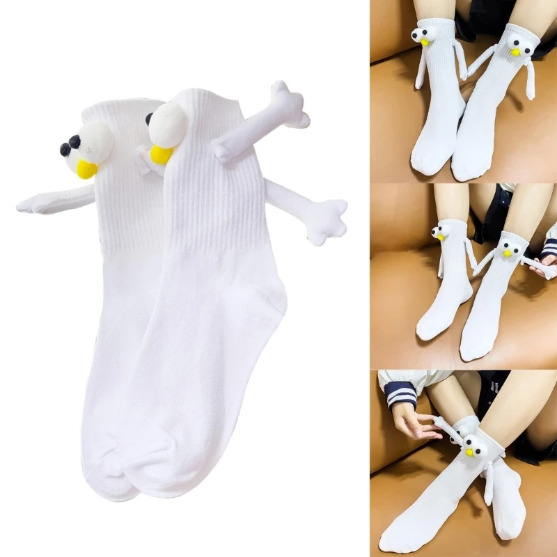 Magnetic Couple Socks Novelty Funny Matching Socks 3D  High Ankle Socks